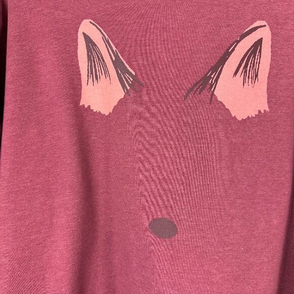 Anybody Lot of 2 Hoodies Rabbit Face & Fox Face Relaxed Fit Knit Top Size XL - Picture 5 of 9